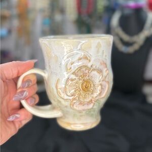 Floral Ceramic Mug with Handle